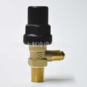 Vanne d'angle Castel série 6110, corps en laiton, revêtement plastique, flux unidirectionnel, utilisation en réfrigération - Product Image 4