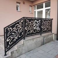 Rampe de balcon en aluminium découpée au laser, rampe d'escalier, clôture extérieure en métal découpé au laser