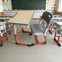 Bureau et chaise de haute qualité pour collège, bureau de classe pour école primaire, ensemble table et chaise d'étude pour étudiants