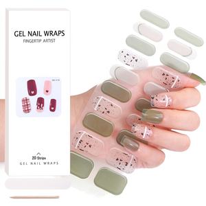 Top Seller 3D adesivo di arte in plastica autoadesivo facile applicare Semi-Cured Gel <span class=keywords><strong>UV</strong></span> luce lunga durata strisce solide Gel <span class=keywords><strong>UV</strong></span> - Product Image 6