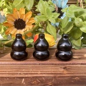 งานฝีมือพื้นบ้านเพื่อการบำบัด แกะสลักน้ำเต้าจากคริสตัลธรรมชาติ เครื่องประดับน้ำเต้าจากออบซิเดียนสำหรับตกแต่ง - Product Image 4