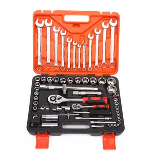 Hot Sale 61 Pieces Hand Box Case Kit Hardware Carro e Bicicleta Mecânico Automotivo Ferramentas Inclui Combinação OEM Suportado