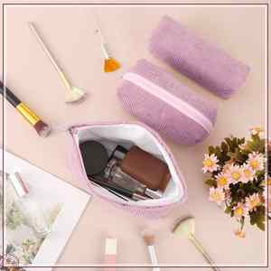 Cute <b>Makeup</b> Bag Corduroy Cosmetic Bags Aesthetic Design Ladies Tote Pouch Women's Pencil <b>Case</b> - Product Image 3