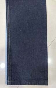 Ice Blue Plain <b>Bleached</b> 100% Acrylic Brocade Fabric for Manufacturing High Quality Straight Leg Jeans and Medium Weight Trousers - Product Image 2