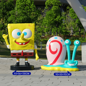 <span class=keywords><strong>SpongeBob</strong></span> Squarepants ngoài trời Vườn trang trí phim hoạt hình phim hoạt hình điêu khắc trang trí cho vui chơi giải trí công viên khuôn mẫu sản phẩm - Product Image 4