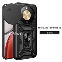 Lichicase Aimant Antichoc Heavy Duty Mobile Couverture Arrière pour Honor X9D X70 Porte-Anneau En Métal Hybride Cas