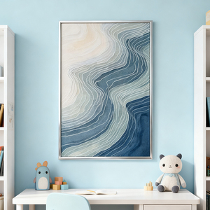 Cuadro de Lienzo Texturizado Minimalista Estilo Wabi-Sabi de Gran Tamaño, Impresión con 50% Pintado a Mano, Arte de Pared <span class=keywords><strong>para</strong></span> Sala de Estar - Product Image 1