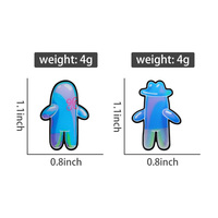 Broche amusante en émail de personnage de dessin animé, figurine bleue en alliage, badges de revers pour sac à dos, bijoux cadeaux