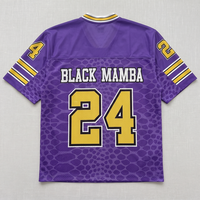 Maillot de football personnalisé à col rond en maille épaisse avec logo, imprimé animal vintage, t-shirts streetwear oversize pour hommes, vêtements pour hommes 7745