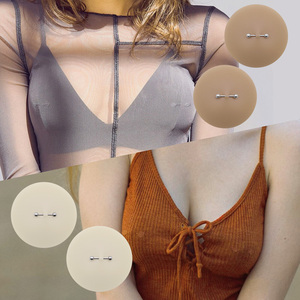 Pasties pour tétons en silicone adhésif réutilisable avec accessoires intimes de bijoux de <span class=keywords><strong>piercing</strong></span> de mamelon attachés - Product Image 1