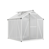 Serre en polycarbonate au design moderne avec cadre en aluminium Assemblage rapide de la cour extérieure Toit en triangle moulé Sun Room