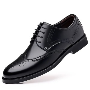 Chaussures pour homme en cuir véritable, style britannique, brodées, respirantes, pour affaires et occasions formelles, nouvelle collection automne - Product Image 5