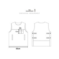 Tablier sans manches en toile personnalisé avec logo imprimé, lavable, réutilisable, léger, respirant, avec plusieurs poches pour café et cuisine