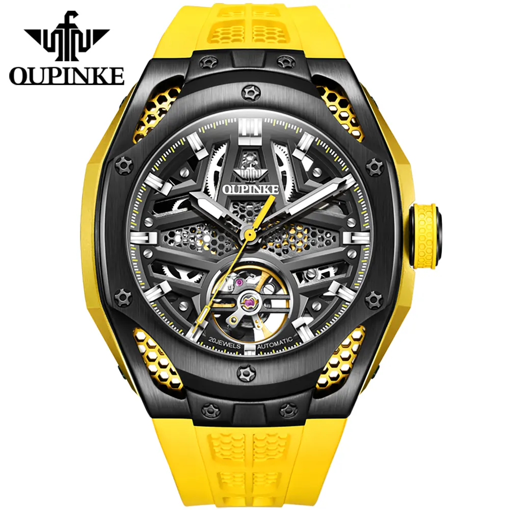 OUPINKE 9003 macchine automatiche orologi da uomo gel di silice orologio sportivo impermeabile orologio da polso uomo orologio orologio uomo orologio