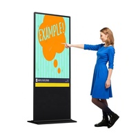 Écran publicitaire intelligent LCD intérieur de 32 pouces, kiosque sur pied, signalisation numérique avec résolution Full HD, tactile capacitif/infrarouge