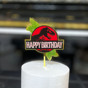 Adorno de acrílico para pastel con diseño de oso bebé, miel y dulzura, decoración para fiestas temáticas de dinosaurios y zoológicos, suministros para decoración de pasteles - Product Image 3