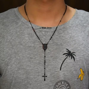 <span class=keywords><strong>Collana</strong></span> <span class=keywords><strong>Rosario</strong></span> in Acciaio Inossidabile per Uomo e Donna, Catena con Perline Religiose, Ciondolo Croce con Moneta Cristiana, Accessori Gioielli Gesù - Product Image 4