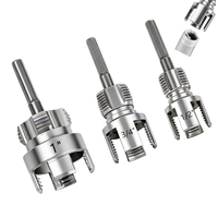 Kit de Filetage de Tuyaux Compatible avec Perceuse Électrique, 3 Pièces, 1/2, 3/4, 1 Pouce, Double Fonction Intérieur/Extérieur, Outil de Filetage de Tuyaux en PVC