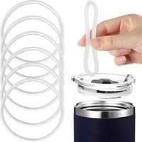 Lot de 2 nouveaux joints d'étanchéité en caoutchouc noir de remplacement compatibles, uniquement pour les gobelets isothermes en acier inoxydable de 20 oz