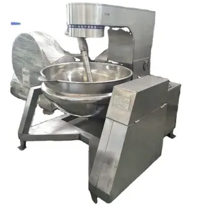 Durable quality full stainless 304 universal automatic cooking wok with mixing Steam gas heated jacketed kettle