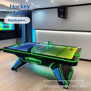 Table de jeu combinée Air Hockey et Football, double fonction, surface de jeu de football, équipement de divertissement familial multifonctionnel - Product Image 2