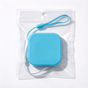 Cinta métrica cuadrada mini de color macaron, regla retráctil suave con cordón para la muñeca, personalizada con impresión, para regalo promocional - Product Image 3