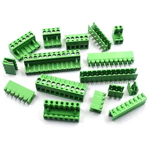 2/3/4/5/6/7/8/9/10/12P 90 Degree 180 Degree Angle 5.08mm Pitch Plug In Terminal Block PCB Connector