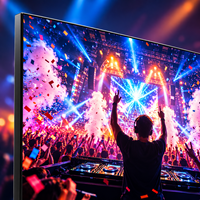 Écran LED pliable et mobile P0.9 de 108 pouces, affichage LED 2K HD sans soudure pour événements privés et divertissements en intérieur