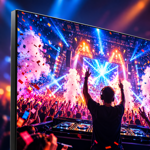 หน้าจอ LED แบบพับได้ขนาด 108 นิ้ว รุ่น P0.9 พร้อมล้อเลื่อน ความละเอียด 2K HD จอแสดงผล LED ไร้รอยต่อ สำหรับงานปาร์ตี้ส่วนตัวและกิจกรรมบันเทิงในร่ม - Product Image 6