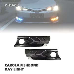 Fishbone Drl Turn Signal Daytime Running Lights Daylight For Toyota Carola 2016 2017 2018 2019