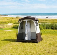 Tente de douche portable pop-up pour 2 personnes, cabine d'essayage extérieure, abri de toilette de camping, pliage instantané