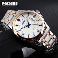 Reloj Skmei 9069 Nuevo de Lujo, Reloj de Negocios Impermeable para Hombre, Manecillas Luminosas, Fecha, Acero Inoxidable, Cuarzo, Reloj para Hombre