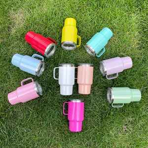 Stainless Steel 3Oz Tumbler Blank Sublimation <b>Double</b> <b>Walled</b> Shot Glass <b>Mug</b> Cups With Handle Lids - Product Image 2