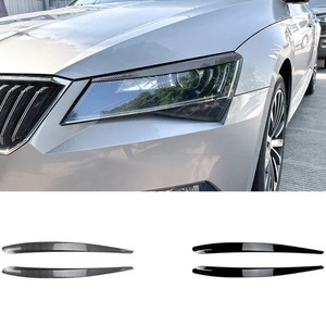 For Skoda Superb B8 2016-2018 Body Kit Auto <b>Head</b> Light Lamp Eyelids Eyebrow Headlight Decoration Car <b>Styling</b> Trim Accessories - Product Image 2