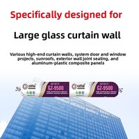 GuZhan 9500 Colle de construction en silicone résistante aux intempéries pour portes, fenêtres, toits, murs extérieurs, scellant extérieur, véranda, rideau