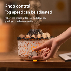 Rachado Lava Vulcão Chama Umidificadores Aroma Difusor 560ml Azul Vermelho Chama Névoa e Jellyfish Máquina Aromaterapia Névoa - Product Image 3