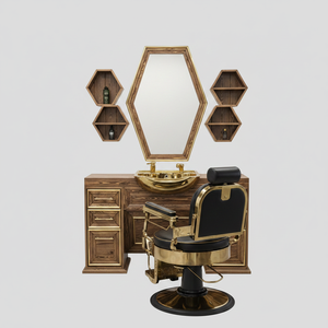 Espejo Comercial Moderno Vintage de Madera Modelo 506 para Salones de Belleza/Estaciones de Barbería, Talleres, Centros Comerciales, Restaurantes, Almacenes y Hoteles - Product Image 2