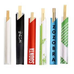 Palillos Desechables de Bambú con Logotipo Personalizado al por Mayor, Palillos de <span class=keywords><strong>Sushi</strong></span> de Bambú Natural con Funda de Papel Individualmente Envuelta - Product Image 1