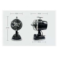 Table de bureau Mini ventilateur d'air de refroidissement Style Vintage Premium noir 3 pales 220v 20w ventilateur de tête d'avion rétro électrique