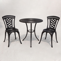 Ensemble de table et de chaises de bistrot d'extérieur en aluminium portable Joyeleisure pour usage hôtelier, balcon et terrasse