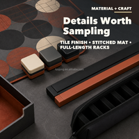Set Mahjong Amerika Modern Kustom OEM Label Pribadi Ubin Berlapis Rak Alas Kotak dan Kemasan Ritel