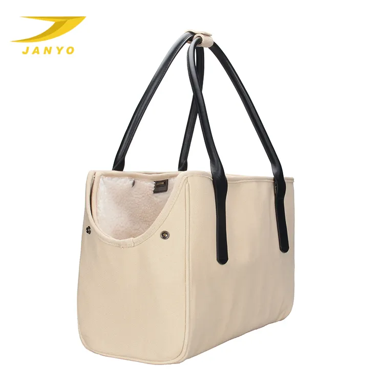 High quality Multi-Function Lightweight comfortable Breathable canvas dog tote bags pet carrier