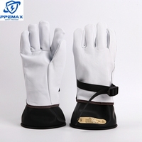Gant de protection d'électricien isolé de taille de couleur OEM 500V MAX AC diélectrique gants électriques basse tension