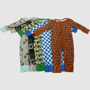 Hanzi Toptan Özel Baskılı Bambu Bebek Çocuk Pijamaları Bebek Bambu Kıyafetleri Yürümeye Başlayan Çocuk Pijamaları Gizem Kutusu Sevgililer Günü - Product Image 5