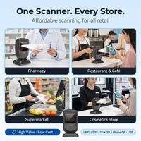 Lecteur de codes-barres omnidirectionnel économique FS30 2D QR Code USB pour les magasins de thé au lait, paiement mobile par scan