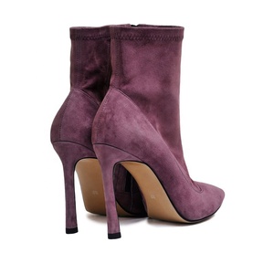 Desain Baru Stiletto Tumit Tinggi Elastis Musim Gugur Musim Dingin Suede Sepatu Semata Kaki - Product Image 6