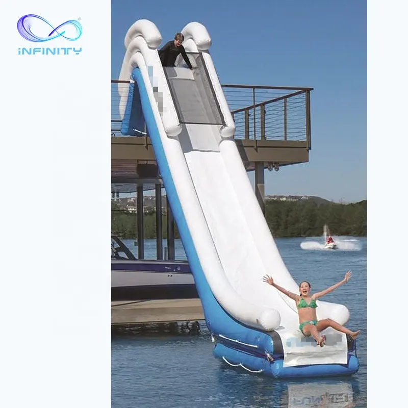 Factory Sell Inflatable Floating Yacht Water Slide Freestyle Cruiser Floating 0.9ミリメートルPVC Ocean Water Slide For Boat
