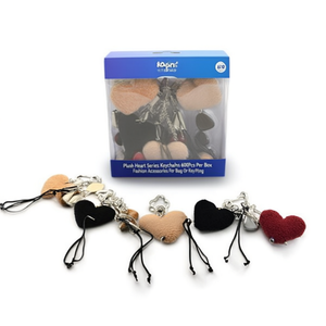 Portachiavi in peluche serie Cuore, 600 pezzi per scatola, accessori moda per borsa o portachiavi - Product Image 2