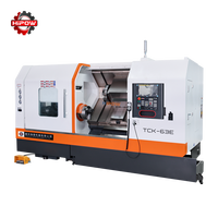 Tour CNC HIPOW TCK63E robuste à banc incliné horizontal, broche simple, 3 axes, commande GSK