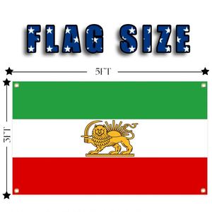 Old Iran <b>Flag</b> 3x5 Ft with Brightly Colored Brass Grommets 100D Polyester Outside Banner Decor - Product Image 5